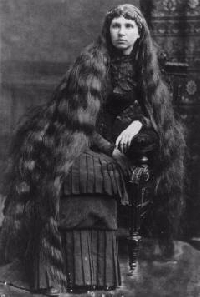 Vintage Lady Long Hair Photo ATC