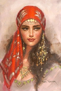 VC:  Vintage Gypsy Girl ATC