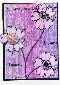RAINBOW OF COLOURS - FLOWERS ATC - #6 (Purple)