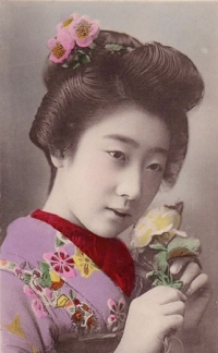 AR: Altered Rolodex Card - Vintage Geisha 
