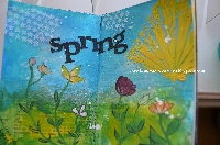 Art journal pages: buttons and flowers