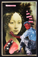 V+H -- Altered Famous Painting Mail Art Postcard 
