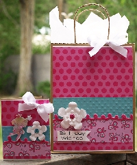 HM Card and matching Decorated Gift Bag