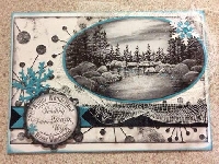 Christmas Card 1- Technique :Stamped Image