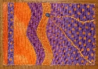 MA: Colour Duo Mail Art Postcard: Orange & Purple