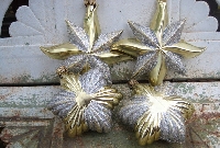 Handmade Christmas Ornament for Sept - Silver/Gold