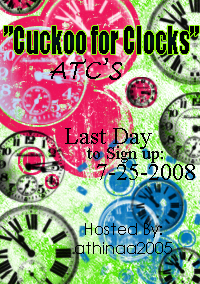 ♥Cuckoo for Clocks ATC'S **USA ONLY**