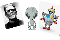 TIAZ Monsters, Alien, and Robots