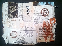 Ripped Cardboard Collaged Art- USA Only