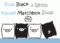 Blue, Black & White Kawaii Matchbox (32ct)