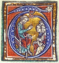 Medieval ornate letter ATC