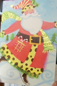 Recycle Christmas card #20 - Santa