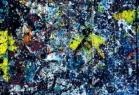 Alphabet Artists ATC Swap #16 Jackson Pollock