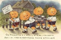 USAPC:  Handmade Halloween Postcard