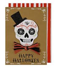 Halloween themed Sugar Skull Greeting card