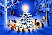 SWL ~ Christmas themed animal ATC
