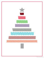 Washi Tree Christmas Card