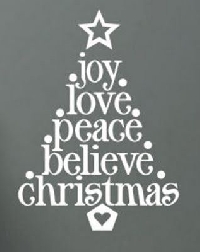 Word Theme Christmas Card Swap- #1 Believe