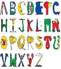 Alphabet Inchies Round 1 : a, b, c, d, e 