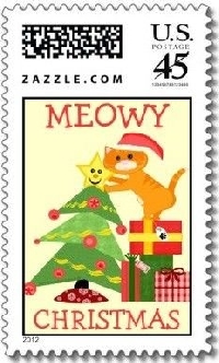Christmas Cat Mail Art