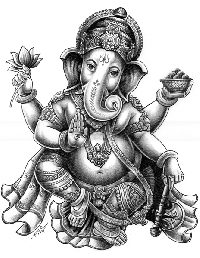 Hinduistic god Profile decoration
