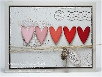 USAPC:  Valentine Card in a Heart Decorated Envie