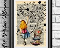 VC: Book Page ATC with CLOCK ~USA~