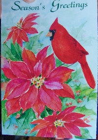 Christmas card as postcard #5 - bird or birds