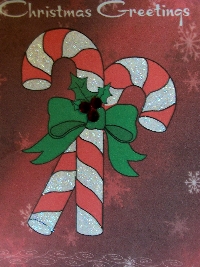 Christmas card as postcard #7 - candy cane