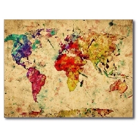 Map Postcards: One person per country or USA state