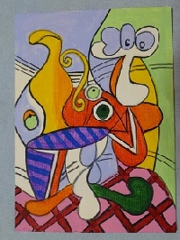 Happy Painting ATCs ... Picasso