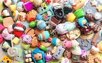 Polymer clay charms swap