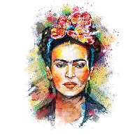 Frida Kahlo profile decoration