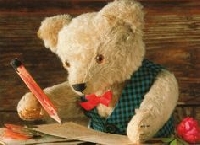 Teddy Bear Mail: Postcard, Notecard or Letter