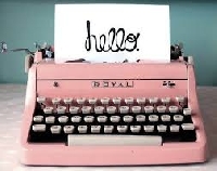 Typewriter Themed Mail Art Envie- USA