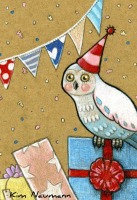 BLoG Owl ATC Swap Series (Birthday)