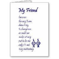 FRIENDSHIP POEM IN A CARD