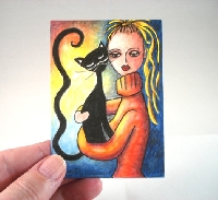 Awesome Cat Lovers ATC's Round 3- June
