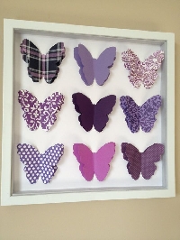 USAPC:  Framed Paper Butterflies
