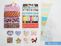 Snail mail / Travel Theme - washi samples and stic