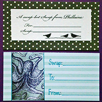 Flat mail swap cards: stevado and phillaine
