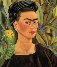 Serial artsy ATCs- Frida Kahlo