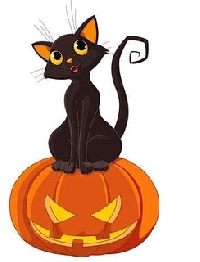Halloween black cat atc