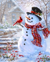 Christmas/Holiday Card #1 - Snowman