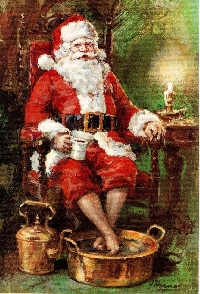 Winter themed atc series -#3 Santa
