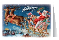 Christmas Card Fun - #12 Sleigh - USA