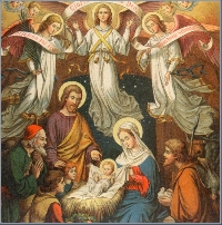 Nativity card + Christmas wishes