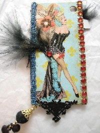 Vintage Themed BTC With Beads and Ribbon
