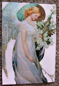 Christmas card into postcard #2 - Angel