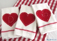 Valentines day / love theme Kitchen towel swap